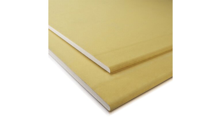 Die Harte 12,5, Rigips Platten, zwei fächerförmig übereinander